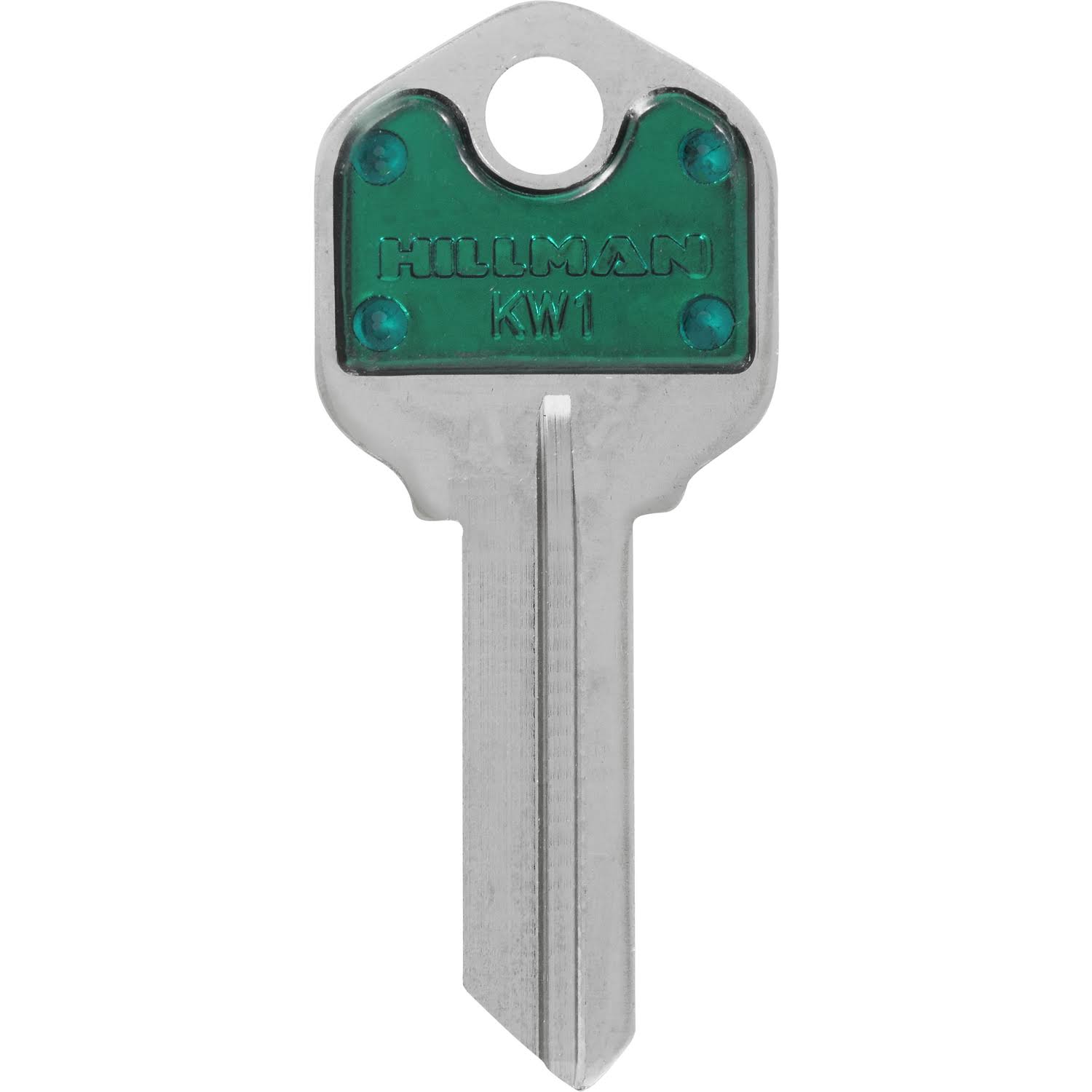 Hillman ColorPlus Universal Key Blank Single Sided - Green
