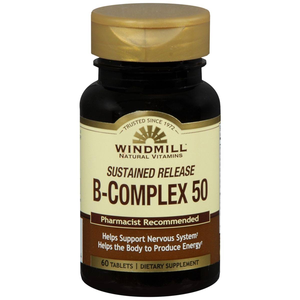 Windmill Vitamin B-Complex Tablets Sustained Release 60 Tablets (Pack