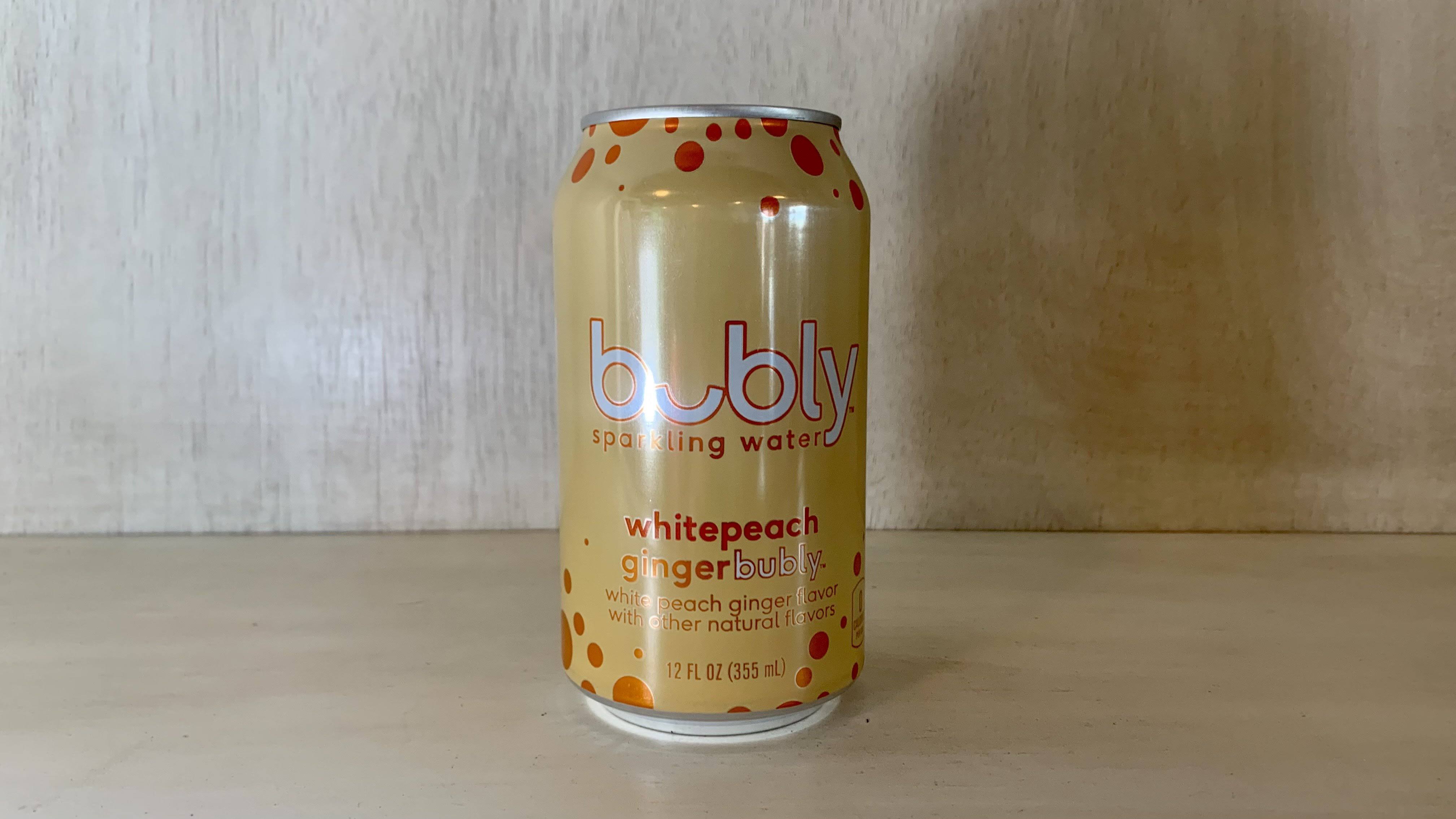 Bubly Sparkling Water, Whitepeach Ginger - 12 fl oz