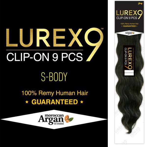 Zury Sis 100% Remy Human Hair Weave Lurex Clip on 9 Pcs 16/18/22 inch