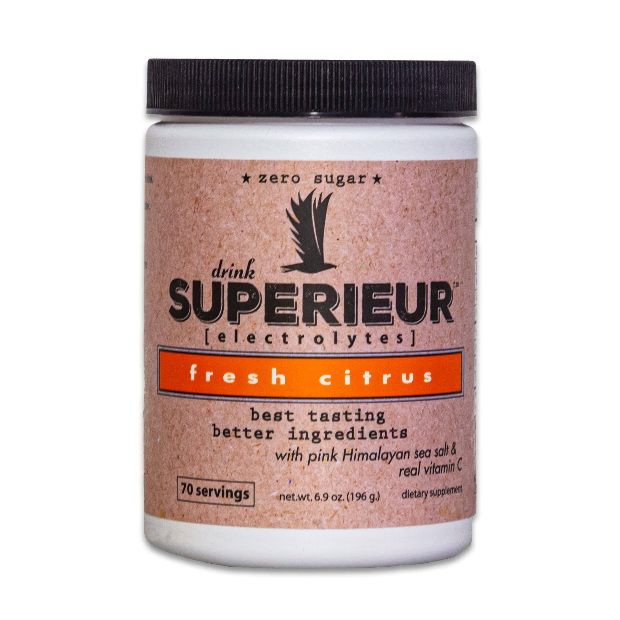 Superieur Electrolyte Powder Fresh Citrus - 6.9oz