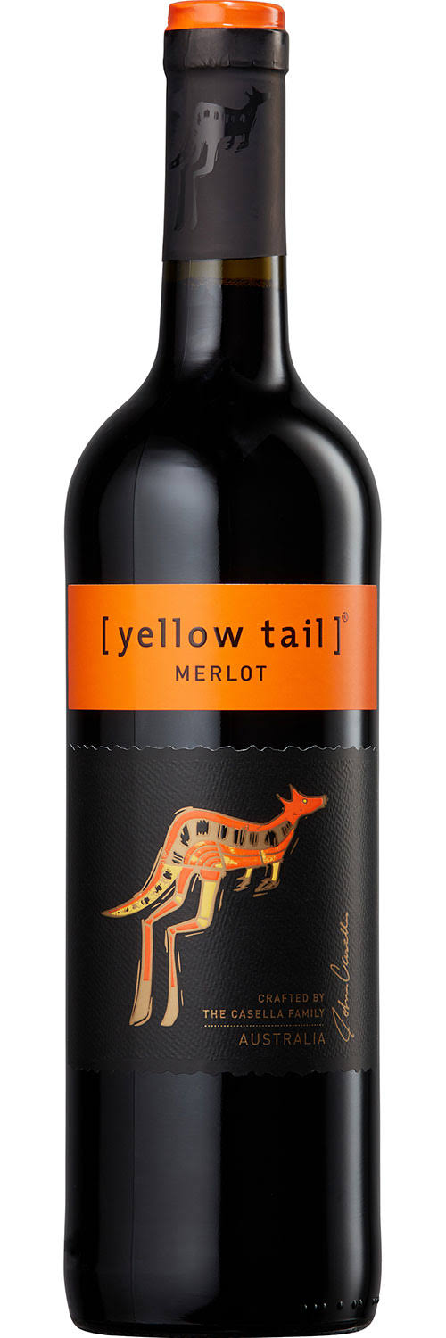 Yellow Tail Merlot Casella Wine, Australia (Vintage Varies) - 750 ml bottle