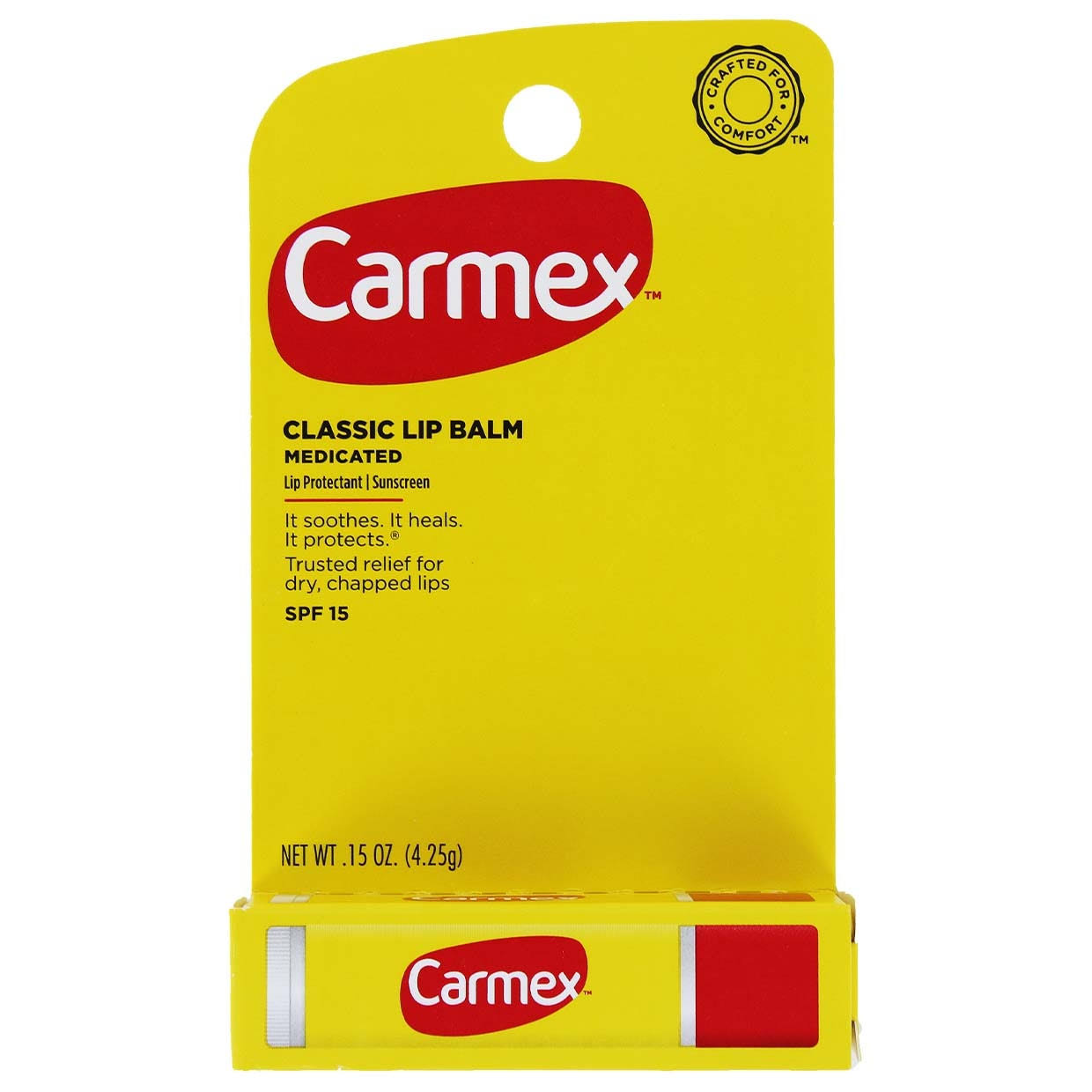 Carmex Medicated Classic Lip Balm - SPF 15, 0.15oz