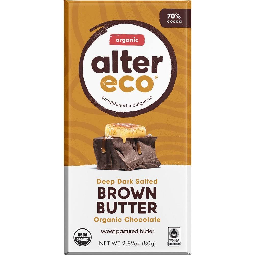 Alter Eco Dark Salted Brown Butter - Organic Chocolate