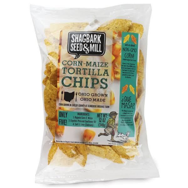 Shagbark Seed & Mill Tortilla Chips, Original, Corn - 12 oz