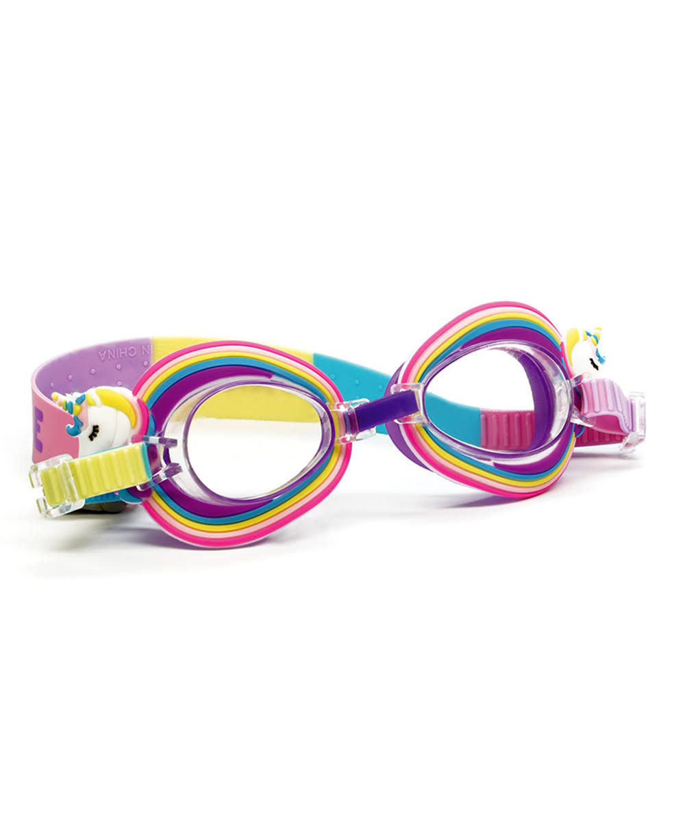 DM Merchandising Purple & Yellow 'Born To Sparkle' Unicorn Swim Goggles YOUTH