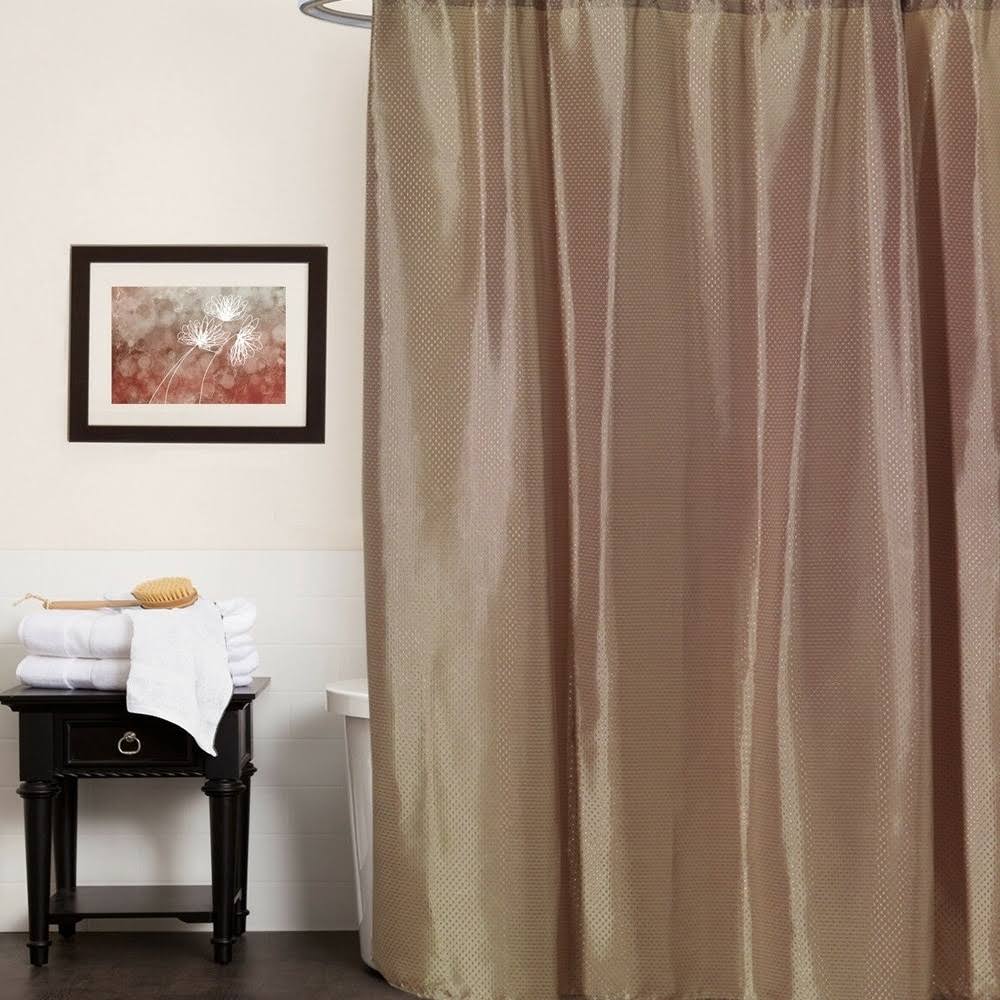 Snake River Décor Polyester Shower Curtain with Hooks Linen 70" x 72"