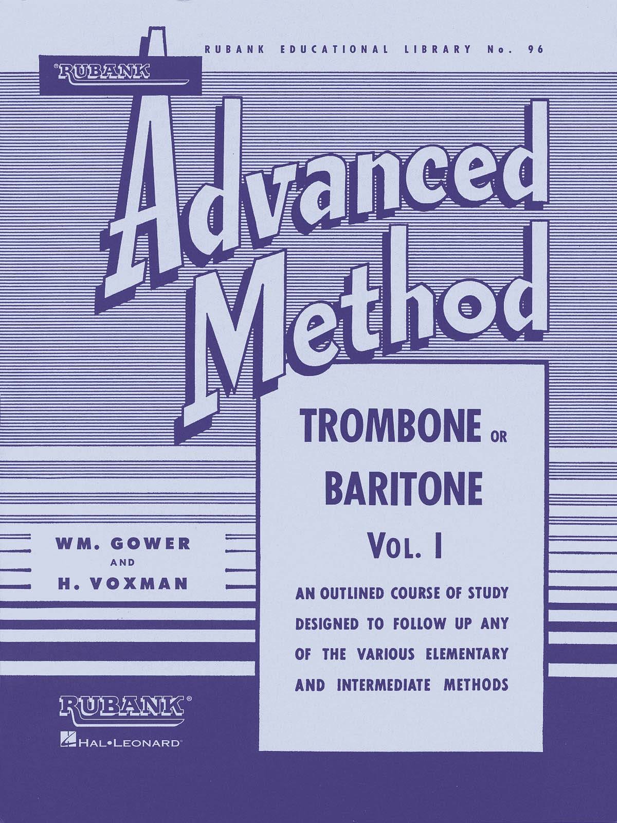 Rubank Advanced Method for Trombone Or Baritone Volume 1 - Hal Leonard