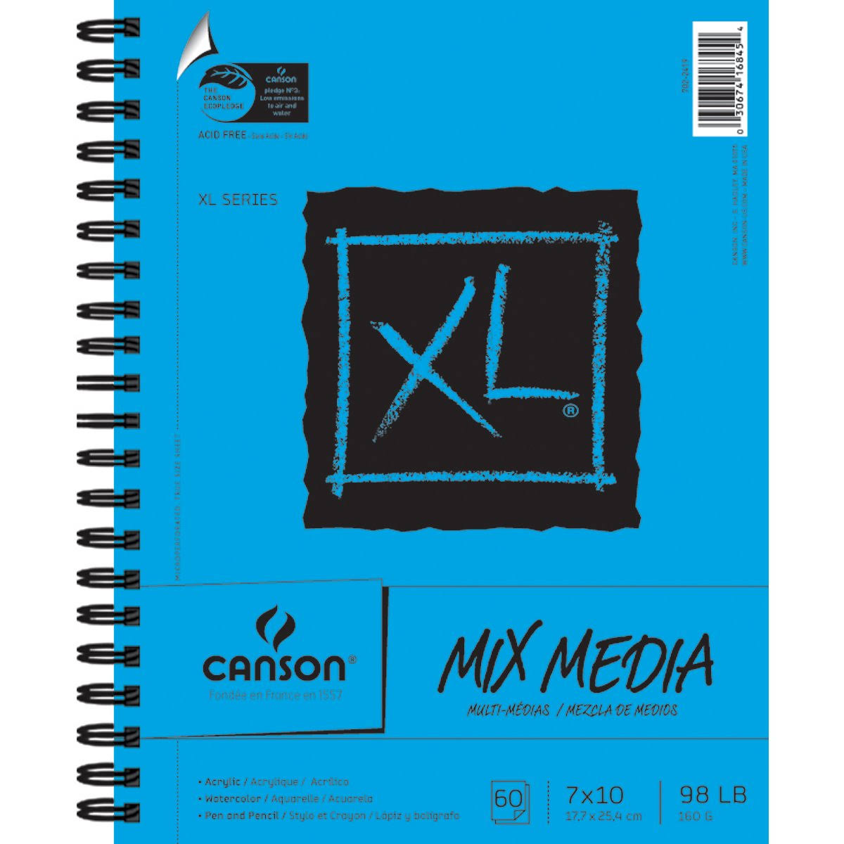 Canson Mix Media Sheet Pad - 60 sheets, 7" x 10"