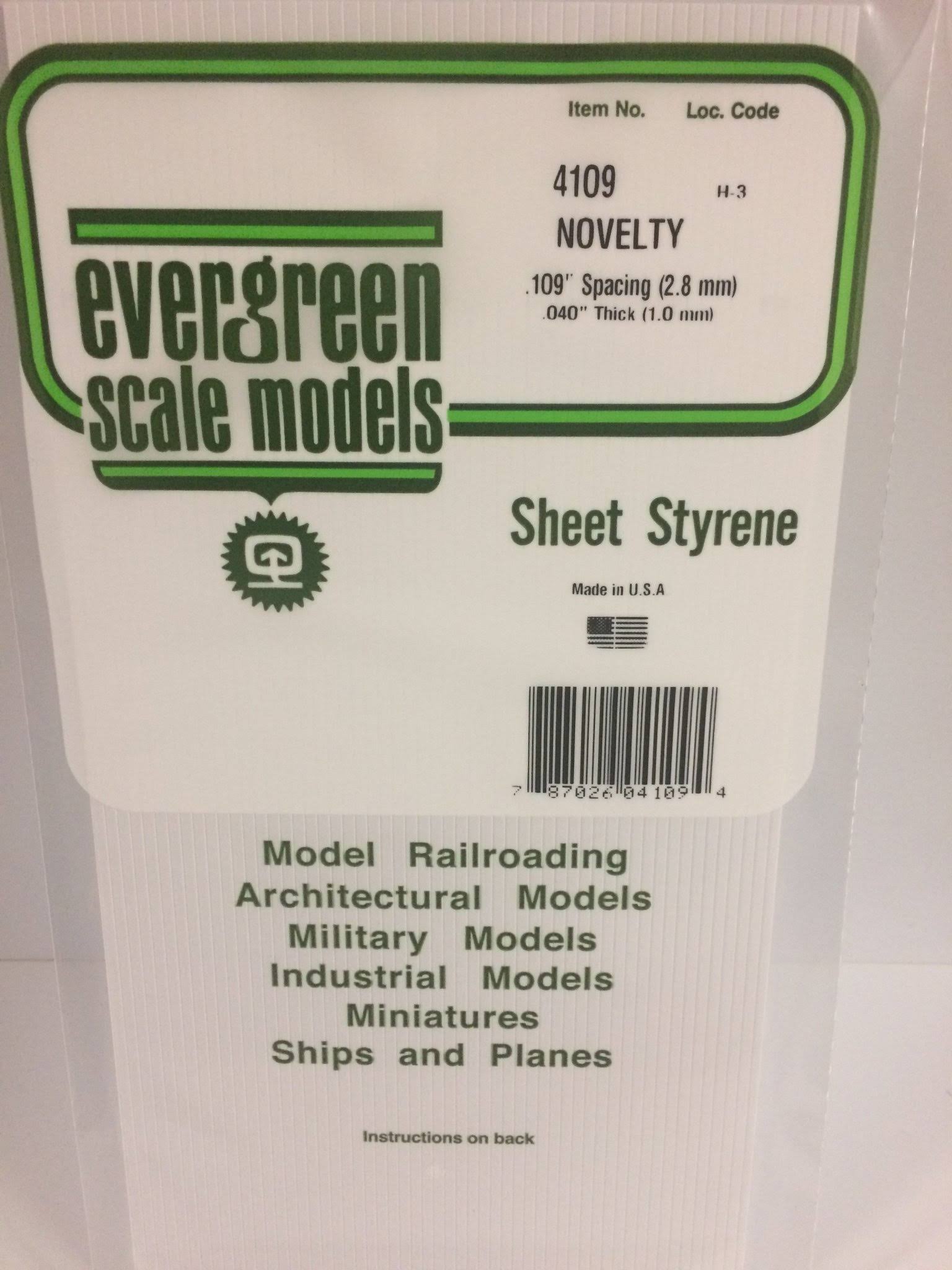 Evergreen Polystyrene Plastic .080 2080 