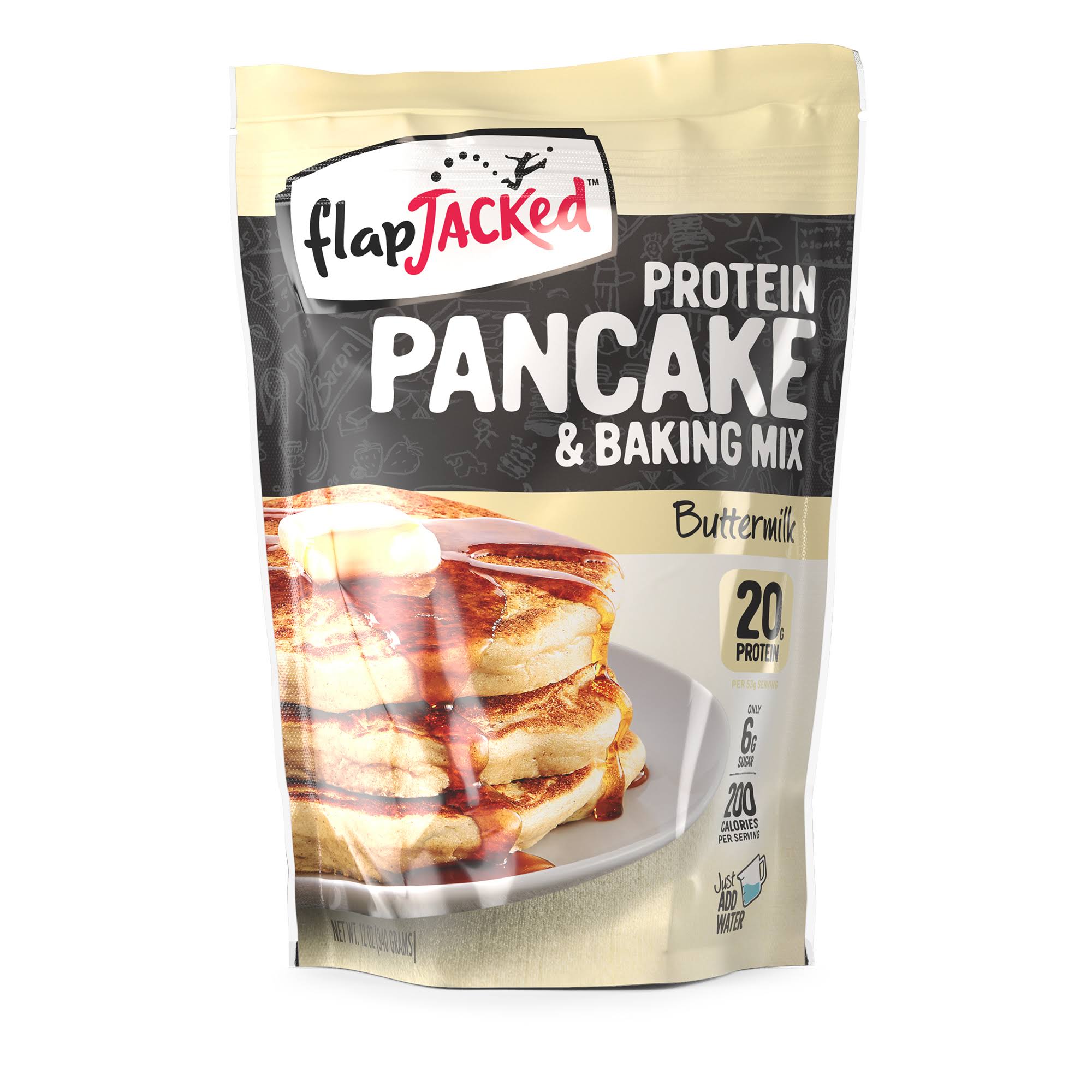 FlapJacked Protein Pancake & Baking Mix - Buttermilk - 12oz