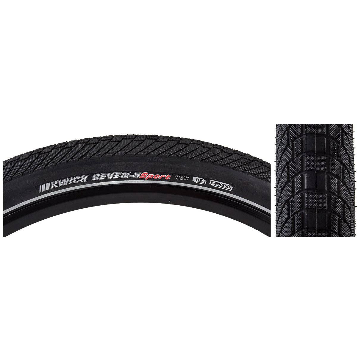 Kenda Tires Kwick Seven.5 Sport Wire Bead Bicycle Tire - Black, 27.5"x20"