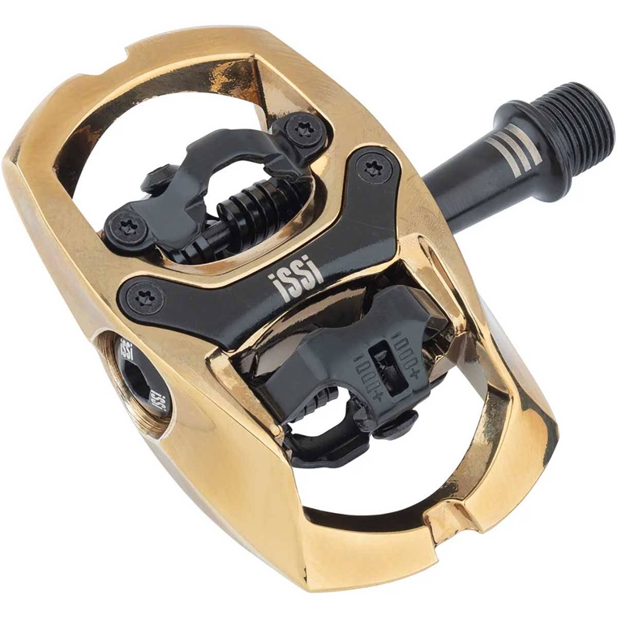 ISSI Trail III Pedals - Dual Sided Clipless with Platform, Aluminum, 9/16" Bullion Gold 2020