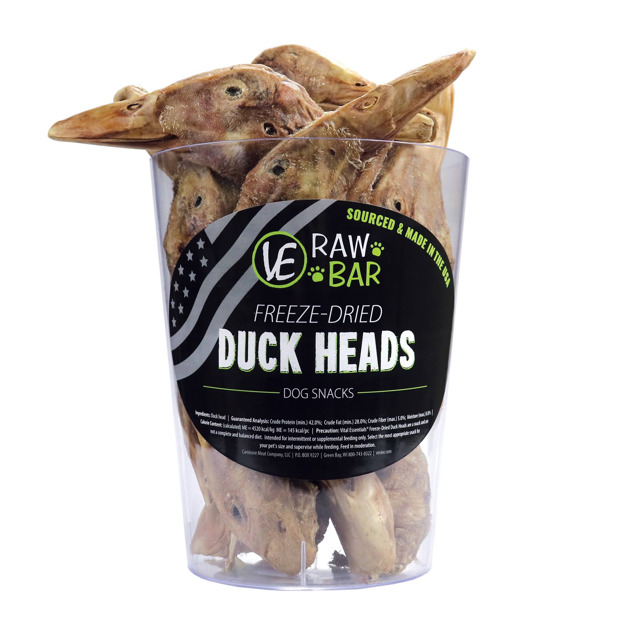 Vital Essentials RAW BAR Freeze-Dried Duck Heads