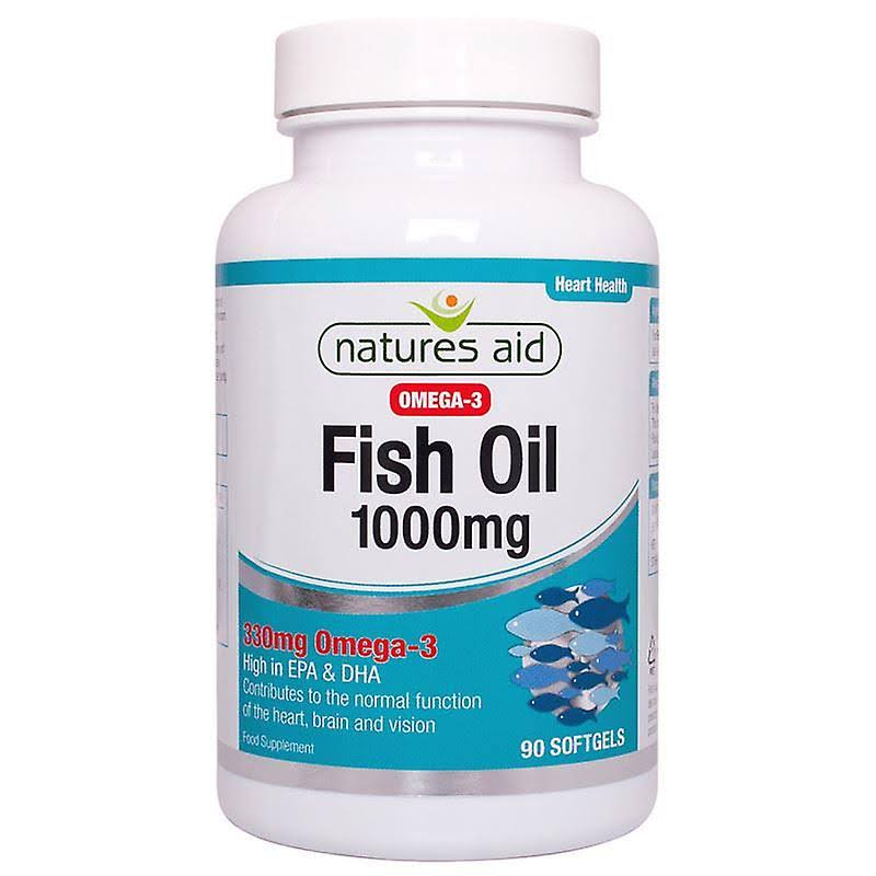 Natures Aid Fish Oil Capsules - 1000mg, x90