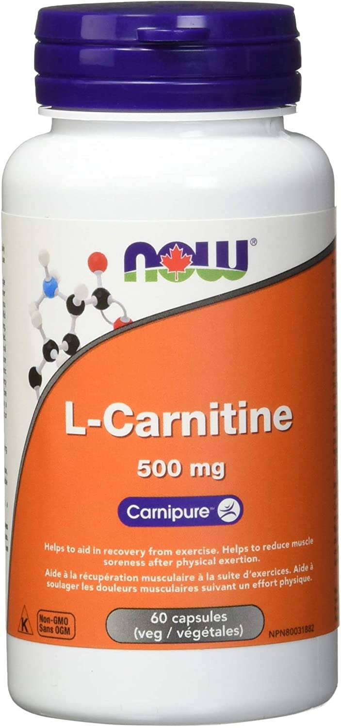 Now Foods L-carnitine 500mg Capsules - 60 Capsules