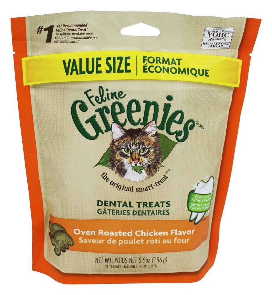Feline Greenies Cat Dental Treat - Oven Roasted Chicken, 5.5oz