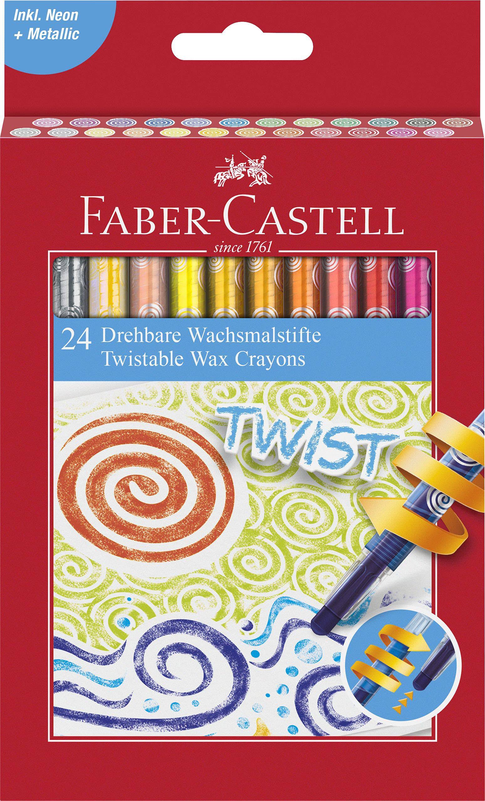 Faber-Castell 24 Twistable Wax Crayons