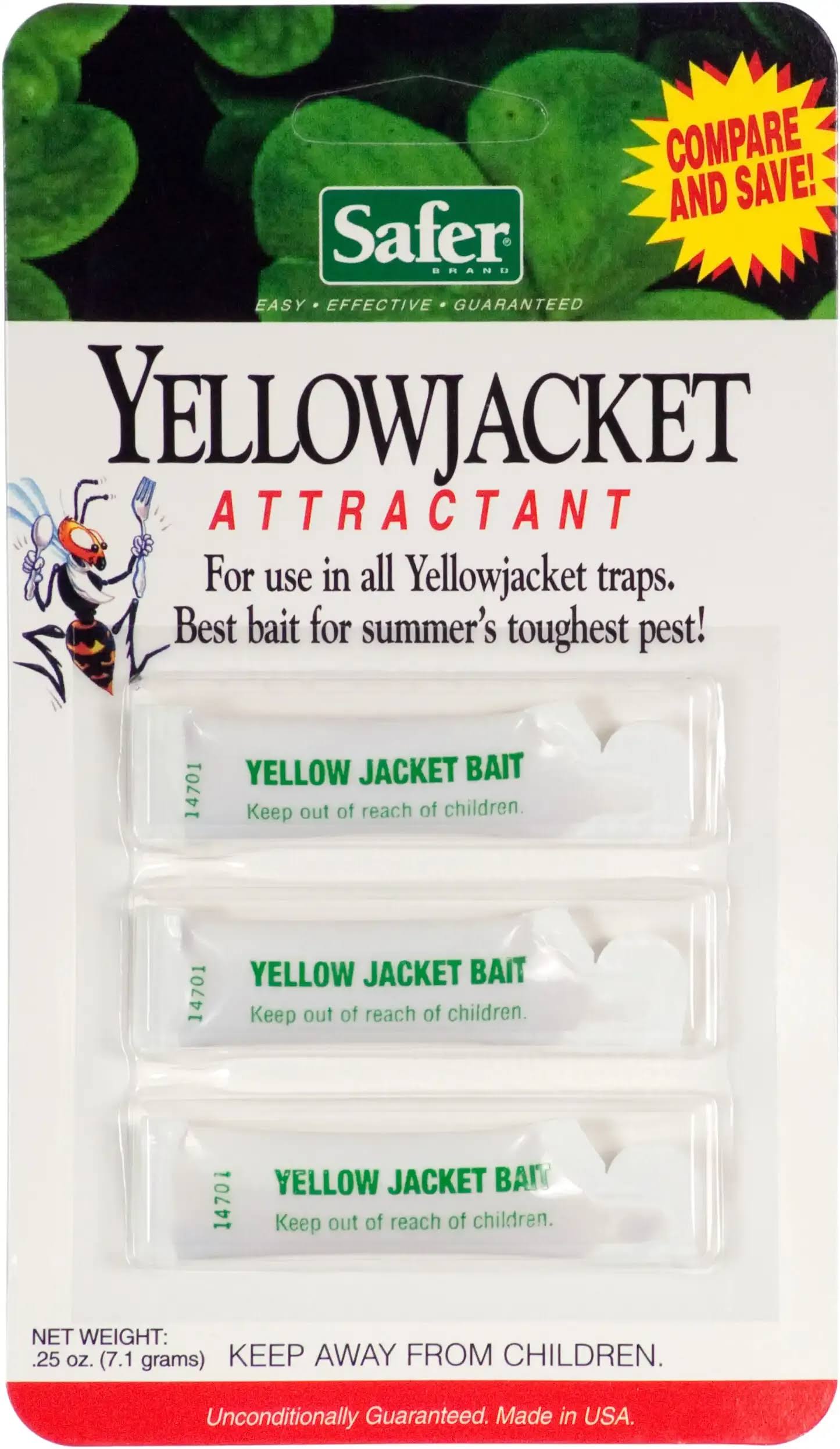 Safer 02006 Yellow Jacket Trap Bait, Solid, Spicy Meat