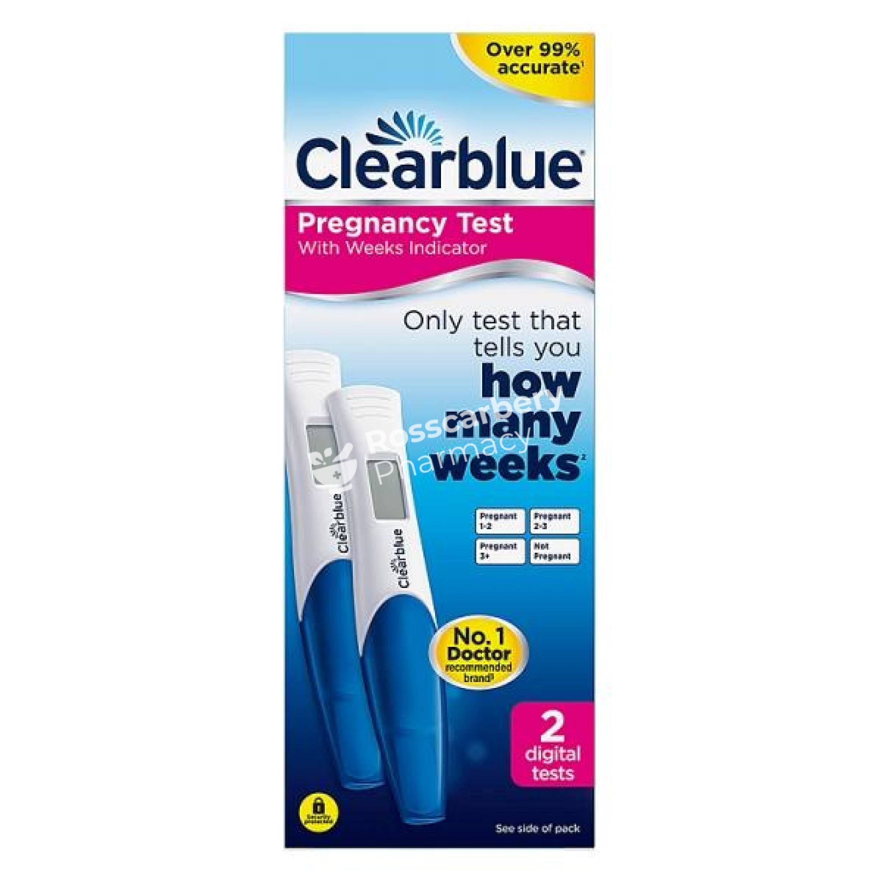 Clearblue Pregnancy Digital Test Kit Set - With Weeks Indicator, 2pcs Set