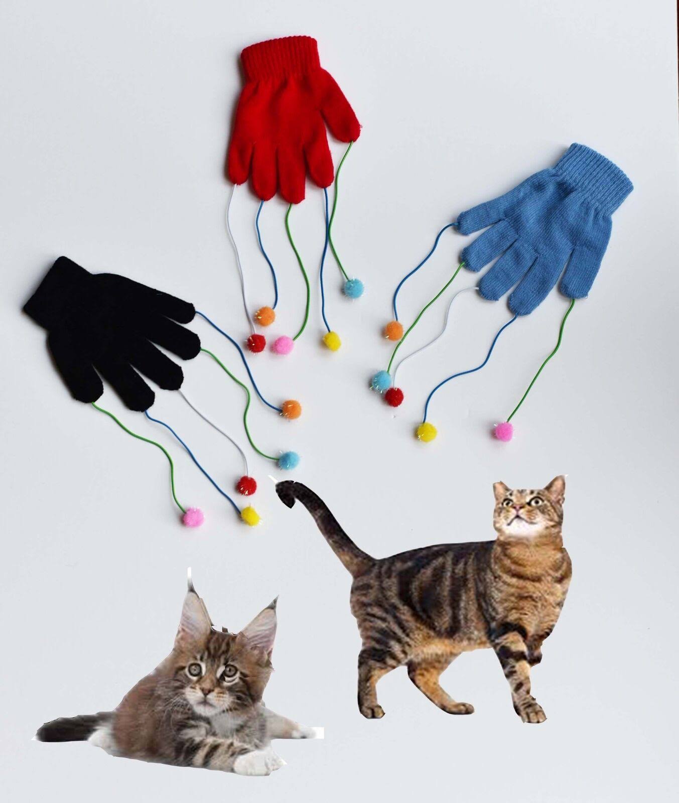 Pet Touch Cat Kitten Play Glove Teaser Fun Toy Activity Magic Glove!