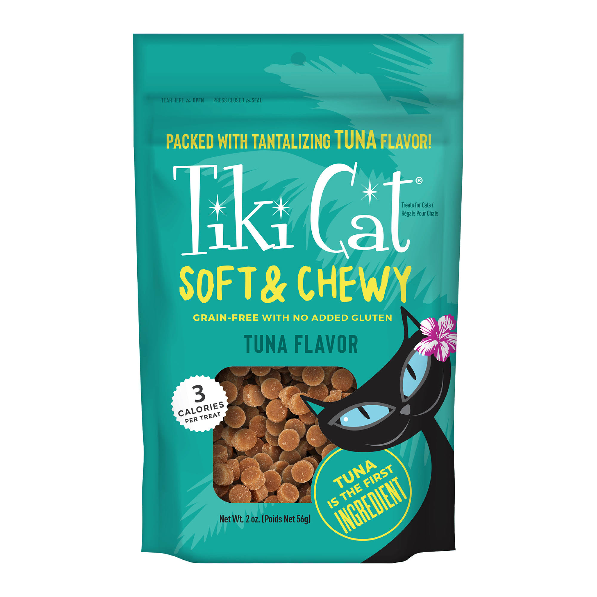 Tiki Cat Soft & Chewy Tuna Flavor Grain Free Cat Treats 2 oz