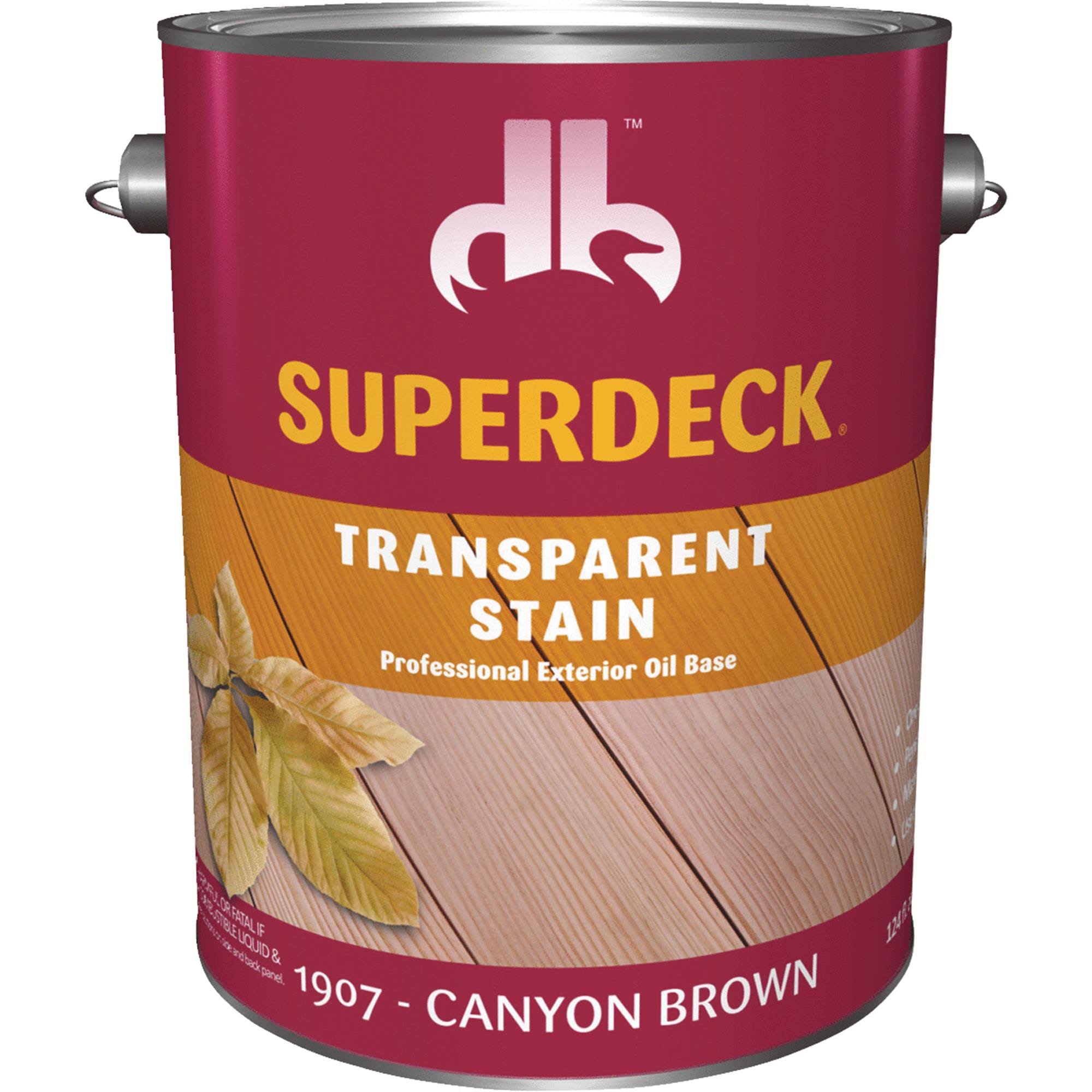 Duckback Superdeck Transparent Exterior Stain - 1 Gallon, Canyon Brown