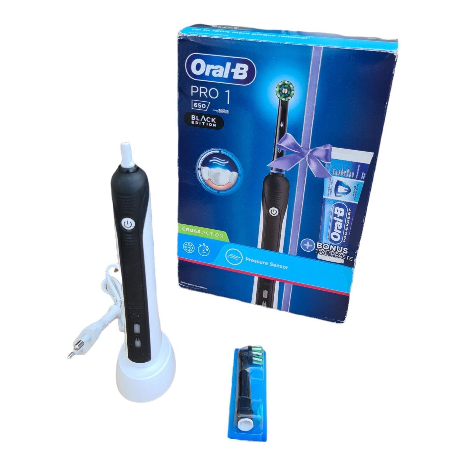 Oral B Pro 1 650 Black Electric Toothbrush