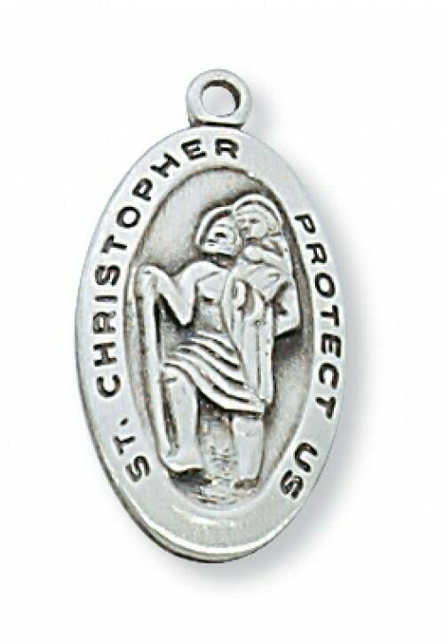 St. Christopher Sterling Oval Medal
