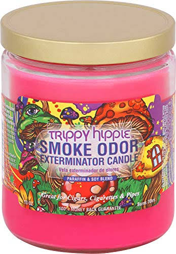 Smoke Odor Exterminator 13oz Jar Candle, Trippy Hippie, 13 oz