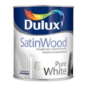Dulux White High Sheen Emulsion Paint 0.75L Metal Container