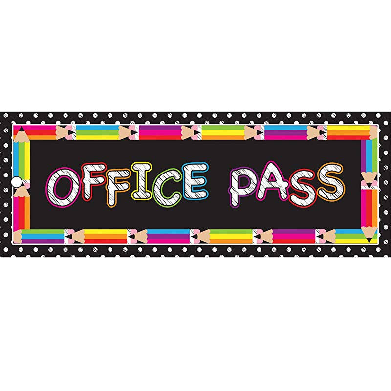 Ashley Productions ash10636 Office Pass 9x3.5 Pencils 2 Sided