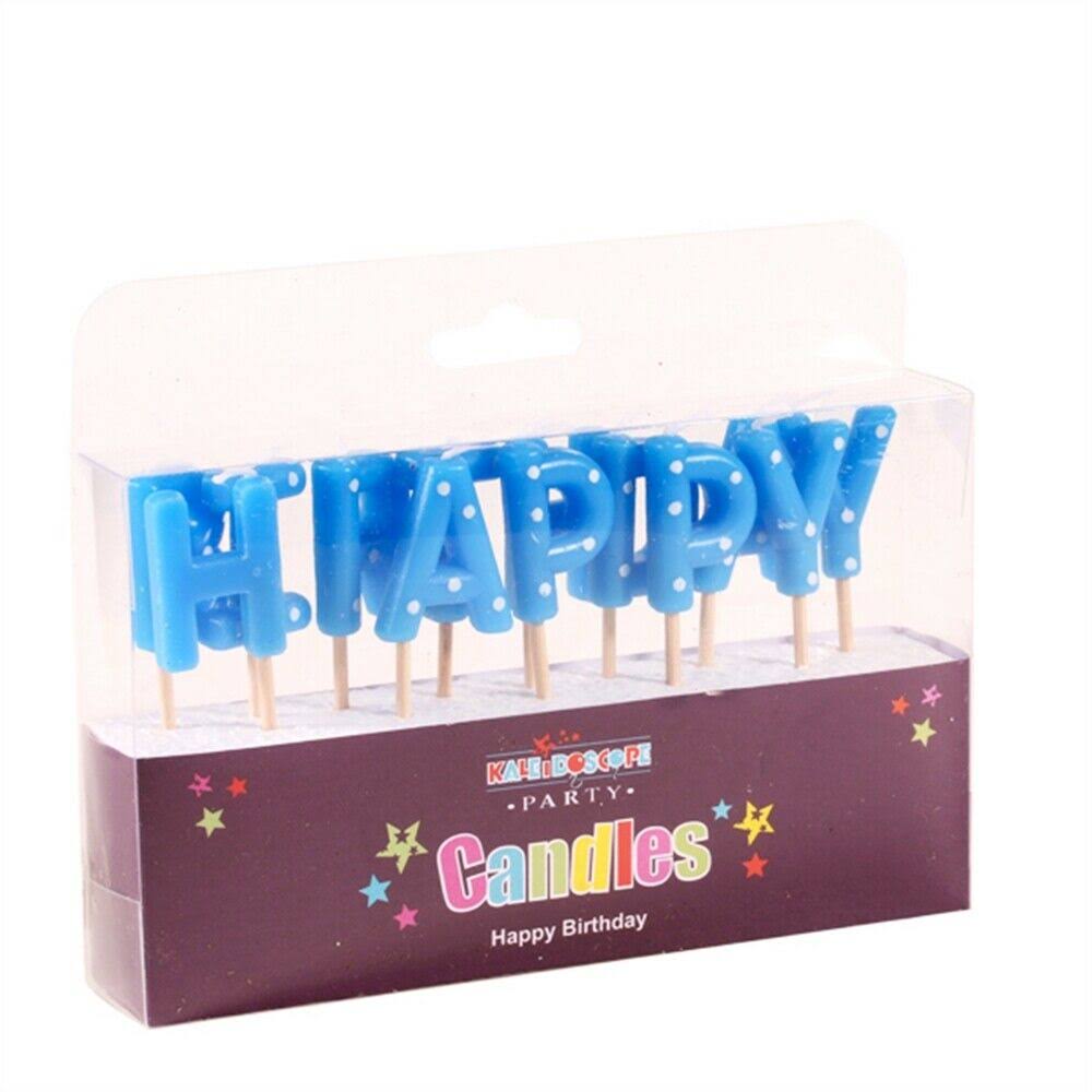 Blue Happy Birthday Candles