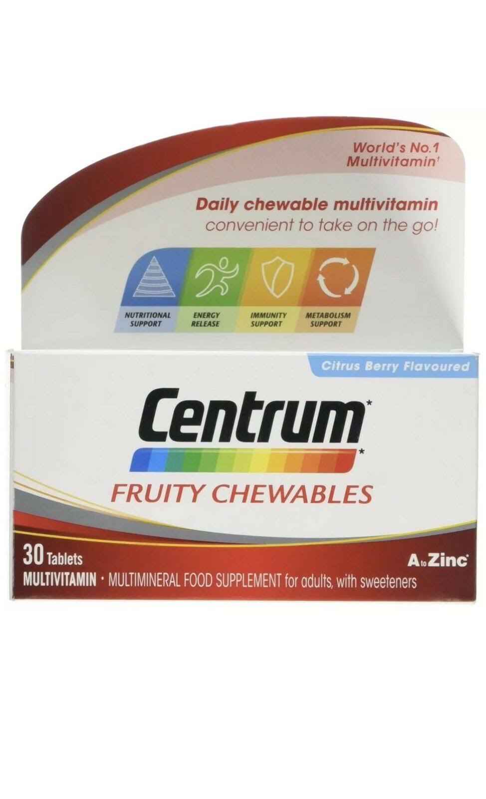 Centrum Fruity Chewables Multivitamin Supplement - 30 Tablets