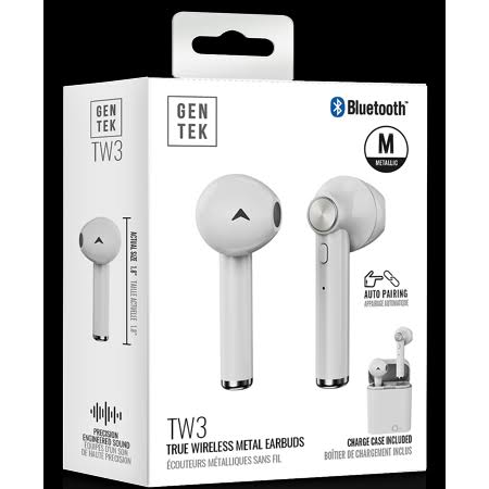 Gen Tek TW3 Bluetooth Air Pods - White, Size: Pack of 6