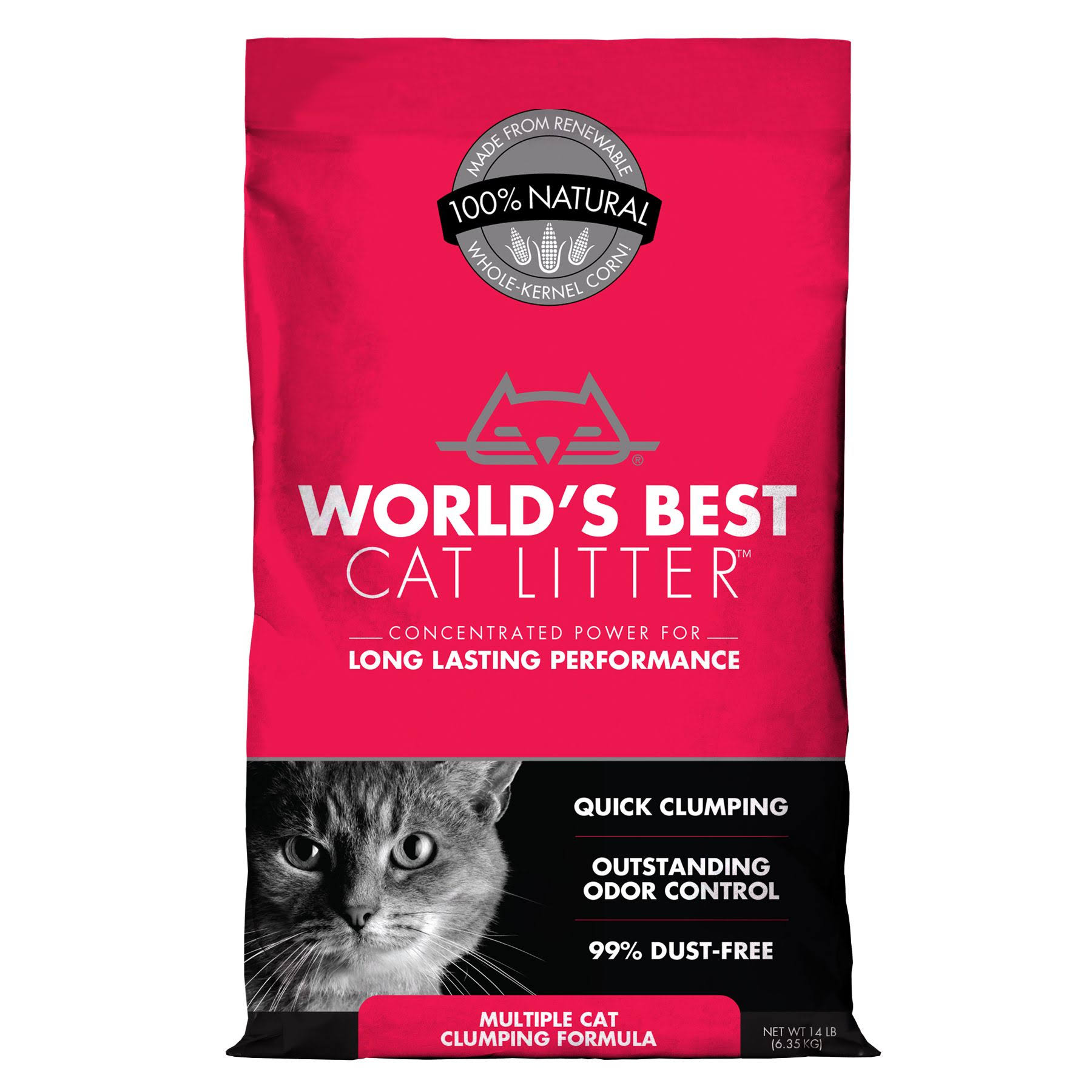 World's Best Cat Litter - Multiple Cat Clumping Litter - 14 lbs.
