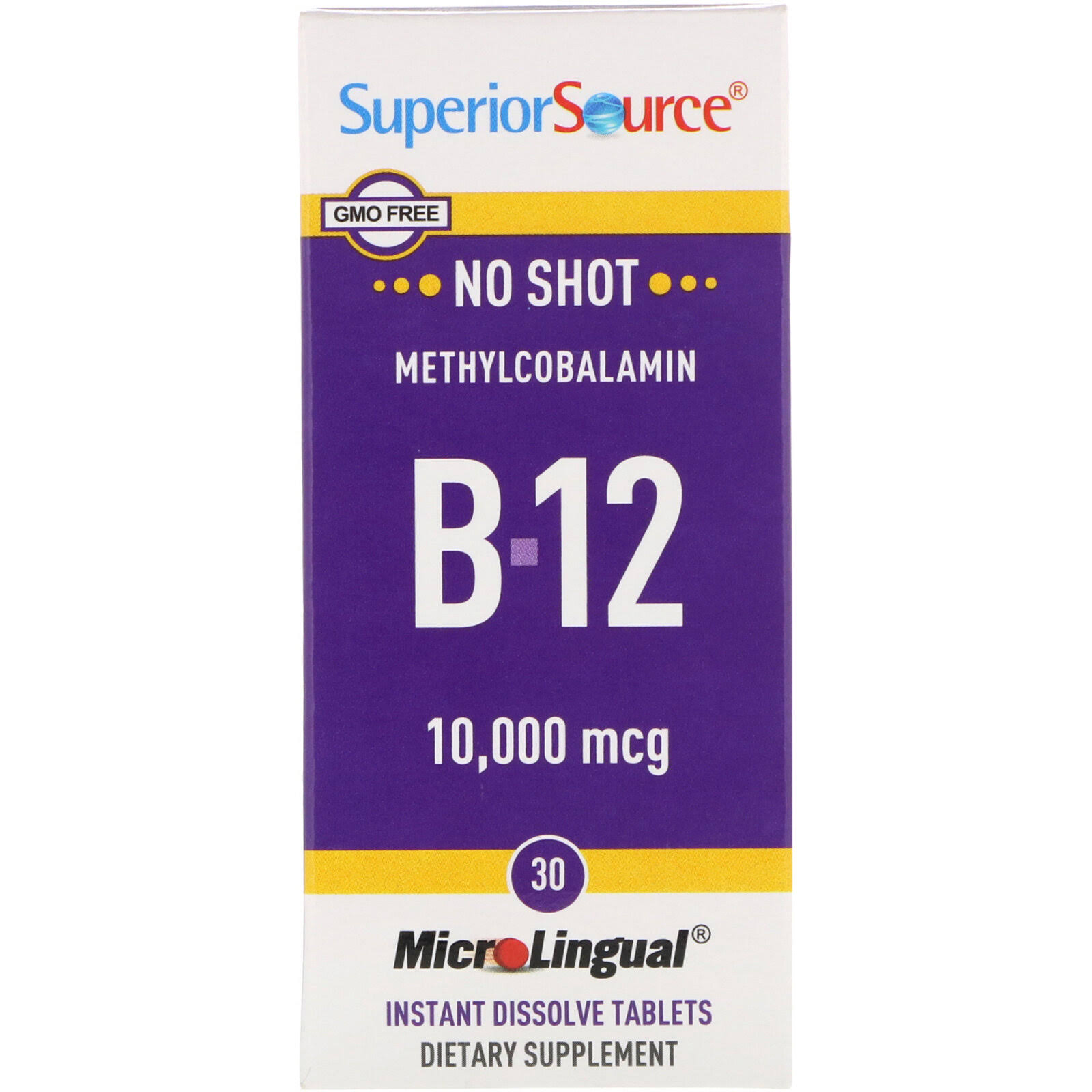 Superior Source No Shot Methylcobalamin B12 - 60 Tablets