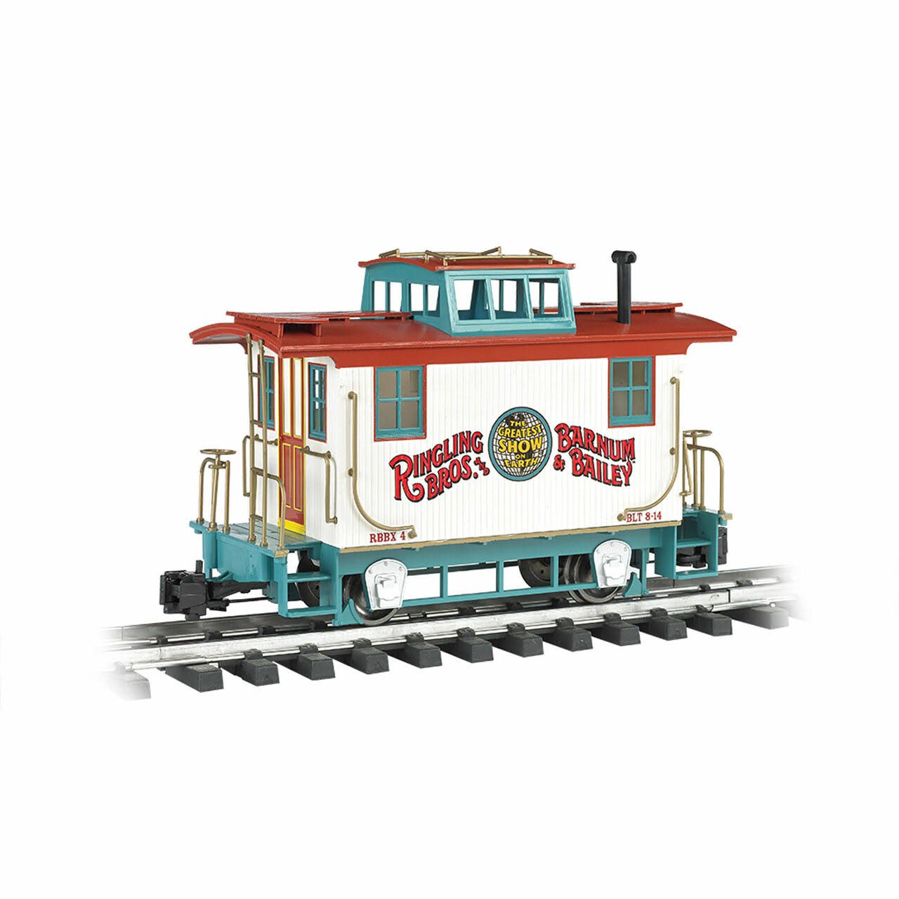 Bachmann Ringling Bros. Barnum & Bailey - Bobber Caboose #4 - Large G Scale Rolling Stock Train