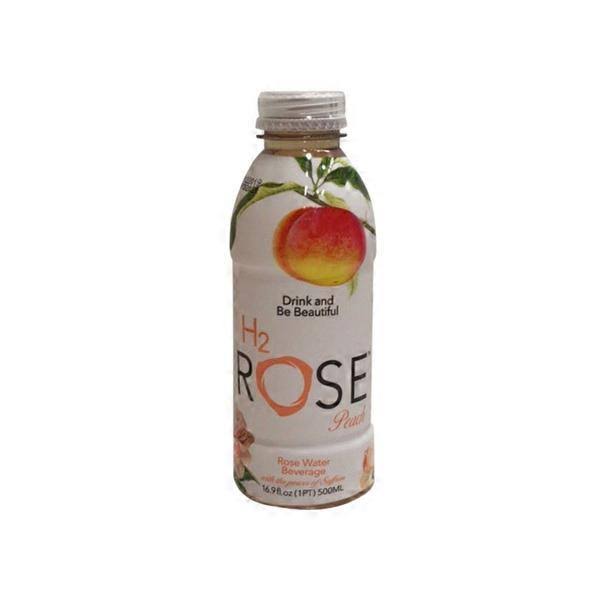 H2Rose Rose Water Beverage, Peach - 16.9 fl oz