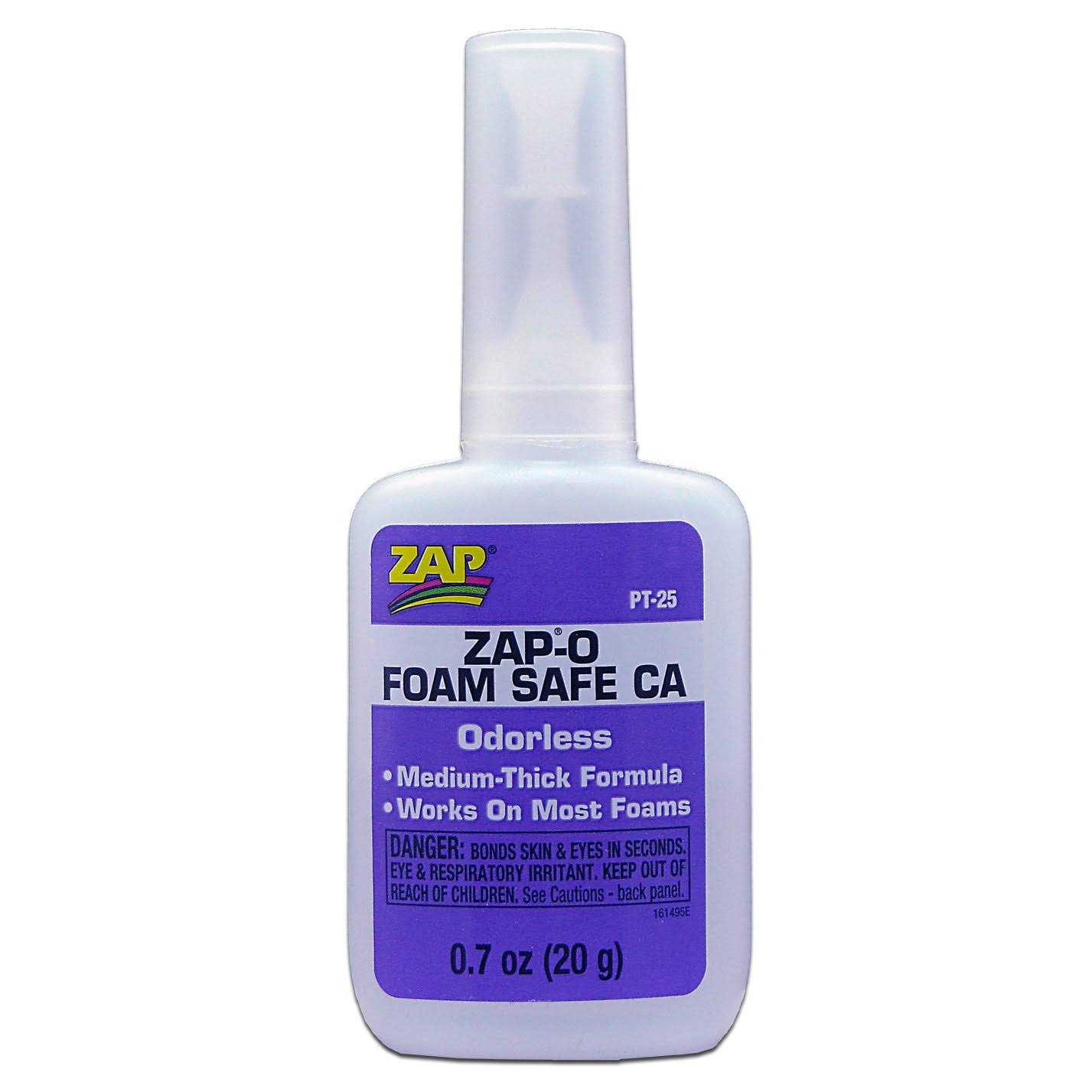 Zap PT25 Adhesives Zap-O Odorless CA Foam Safe Glue - 0.7oz
