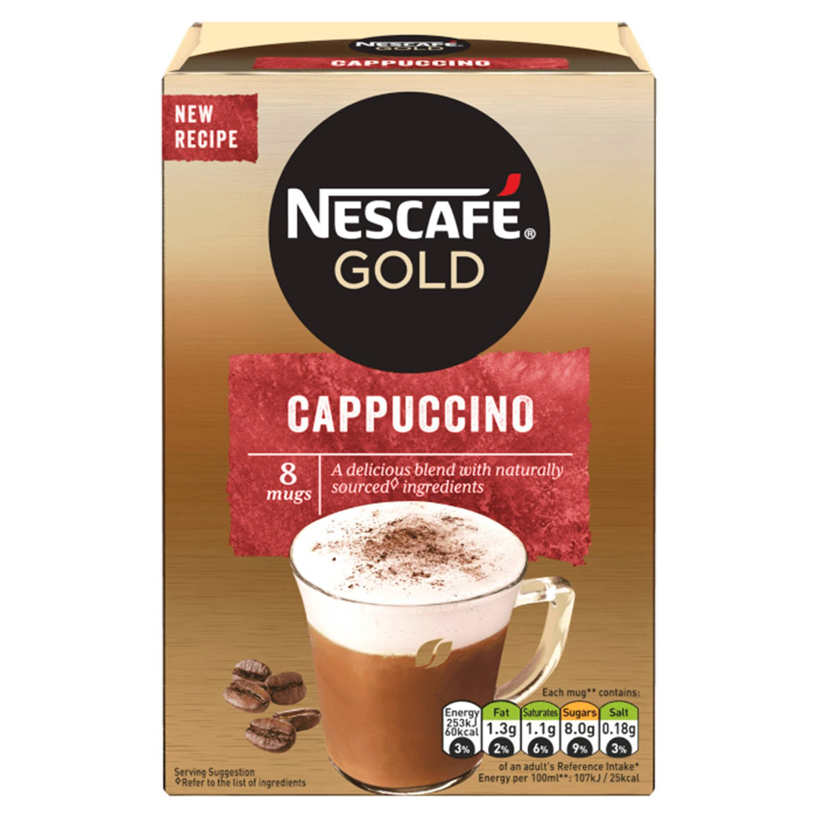 Nescafe Gold Cappuccino Coffee 8 Sachets x 15.5g