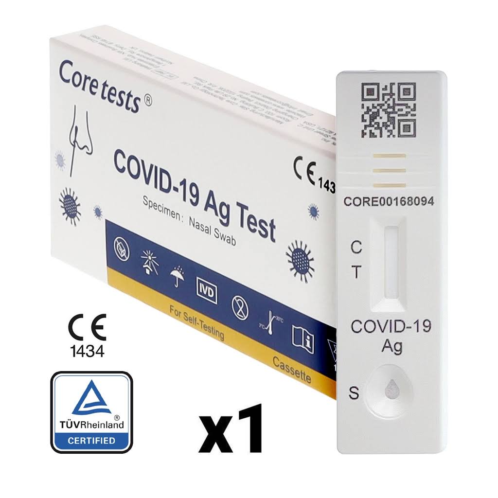Core Tests Healgen Rapid Covid-19 Antigen Self-test, Swab Pack 20