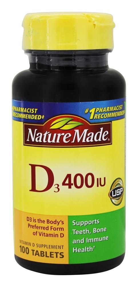 Nature Made Vitamin D3 400 IU Tablets - 100ct