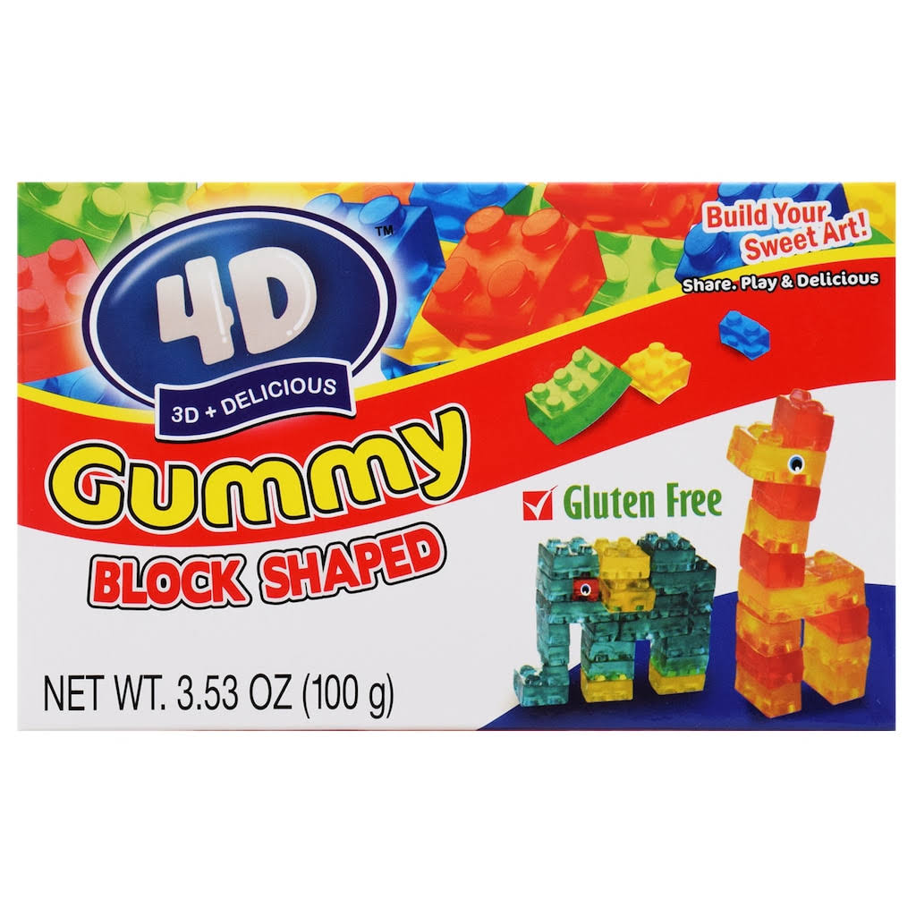4D Fruity Flavored Gummy Blocks