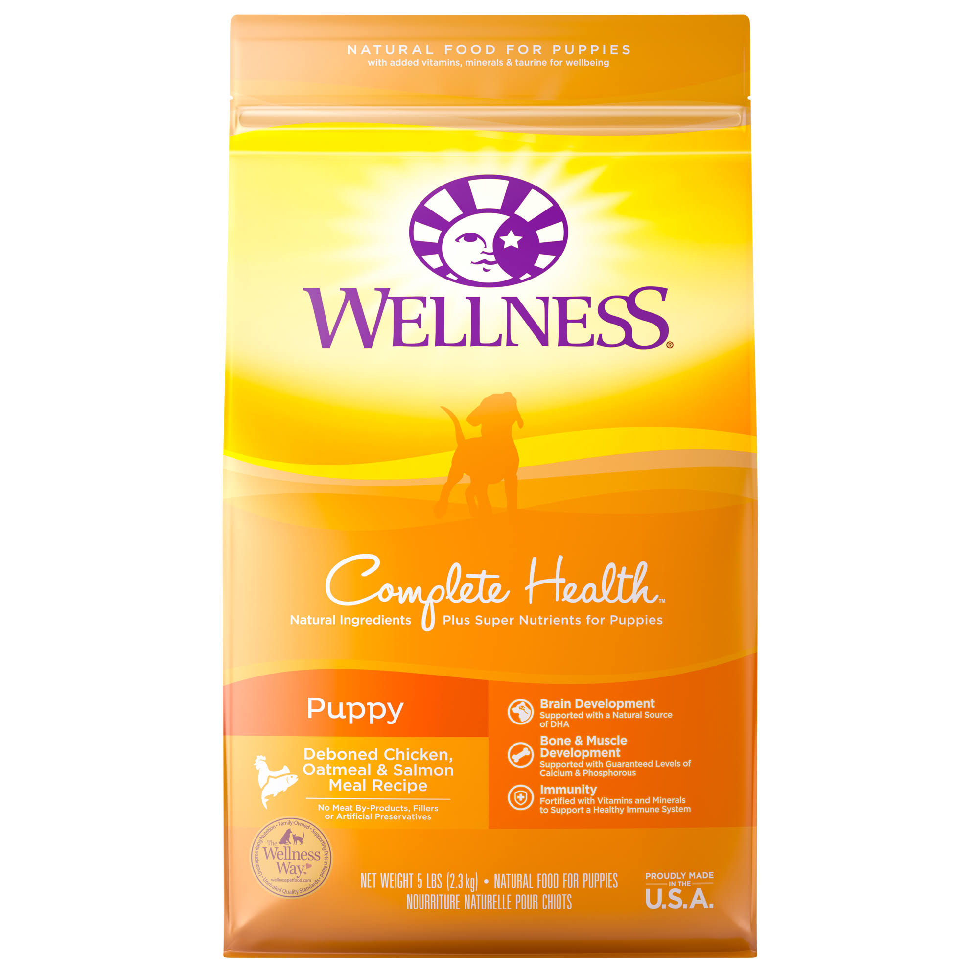 Wellness Complete Health Natural Dry Puppy Food - Chicken, Salmon & Oatmeal