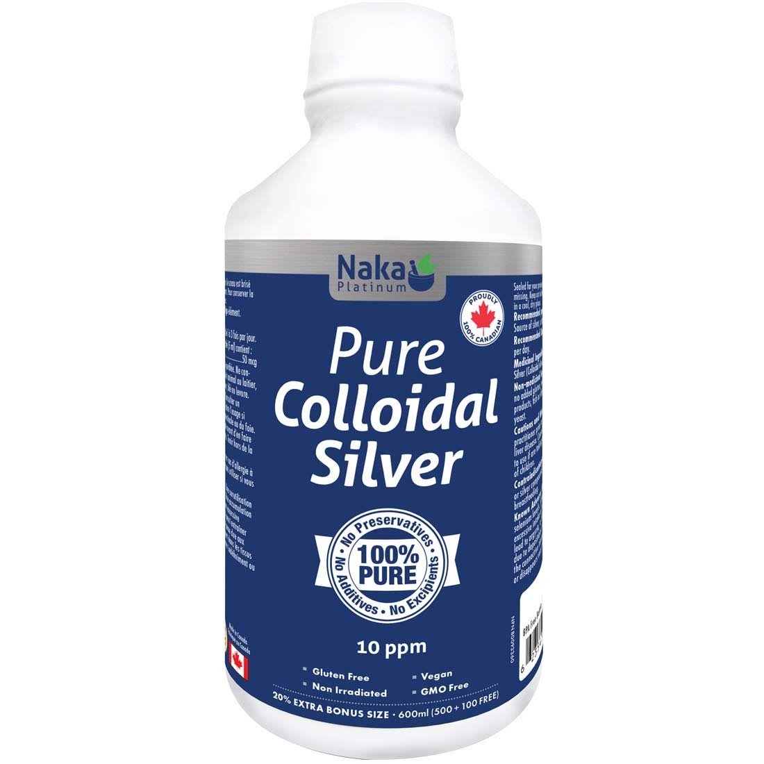 Naka Herbs Platinum Pure Colloidal Silver 10ppm (100% Pure)