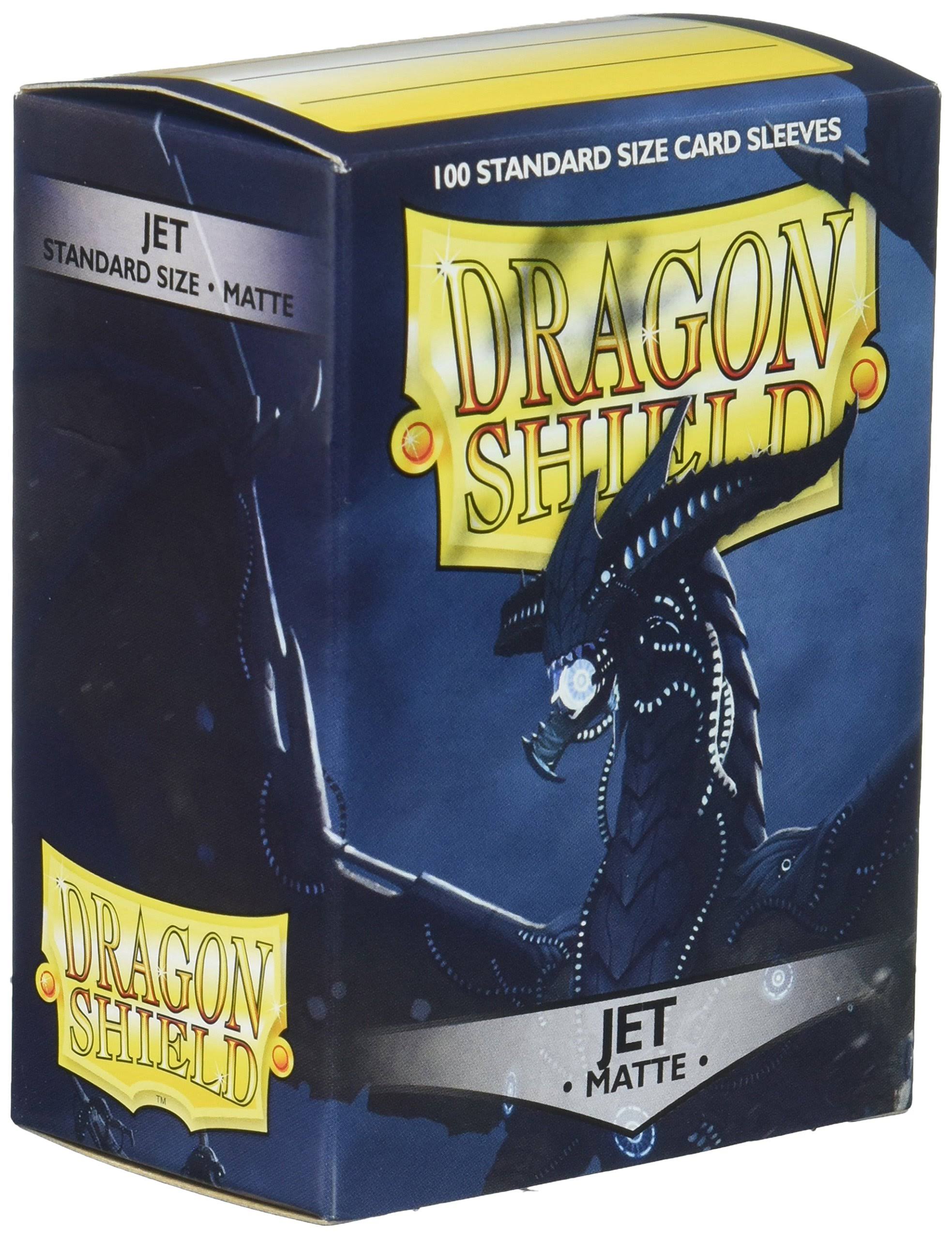 Dragon Shield Standard Sleeves - Jet Matte, 100 Standard Size Card Sleeves