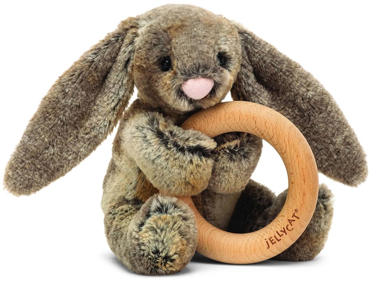 Jellycat Bashful Wooden Ring Rattle - Woodland Bunny