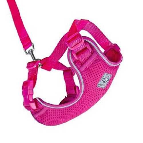 Adventure Kitty Cat Harness with Leash Raspberry Large