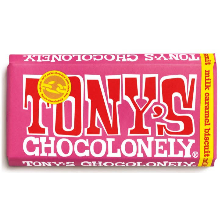 Tony's Chocolonely Milk Caramel Biscuit Chocolate Bar